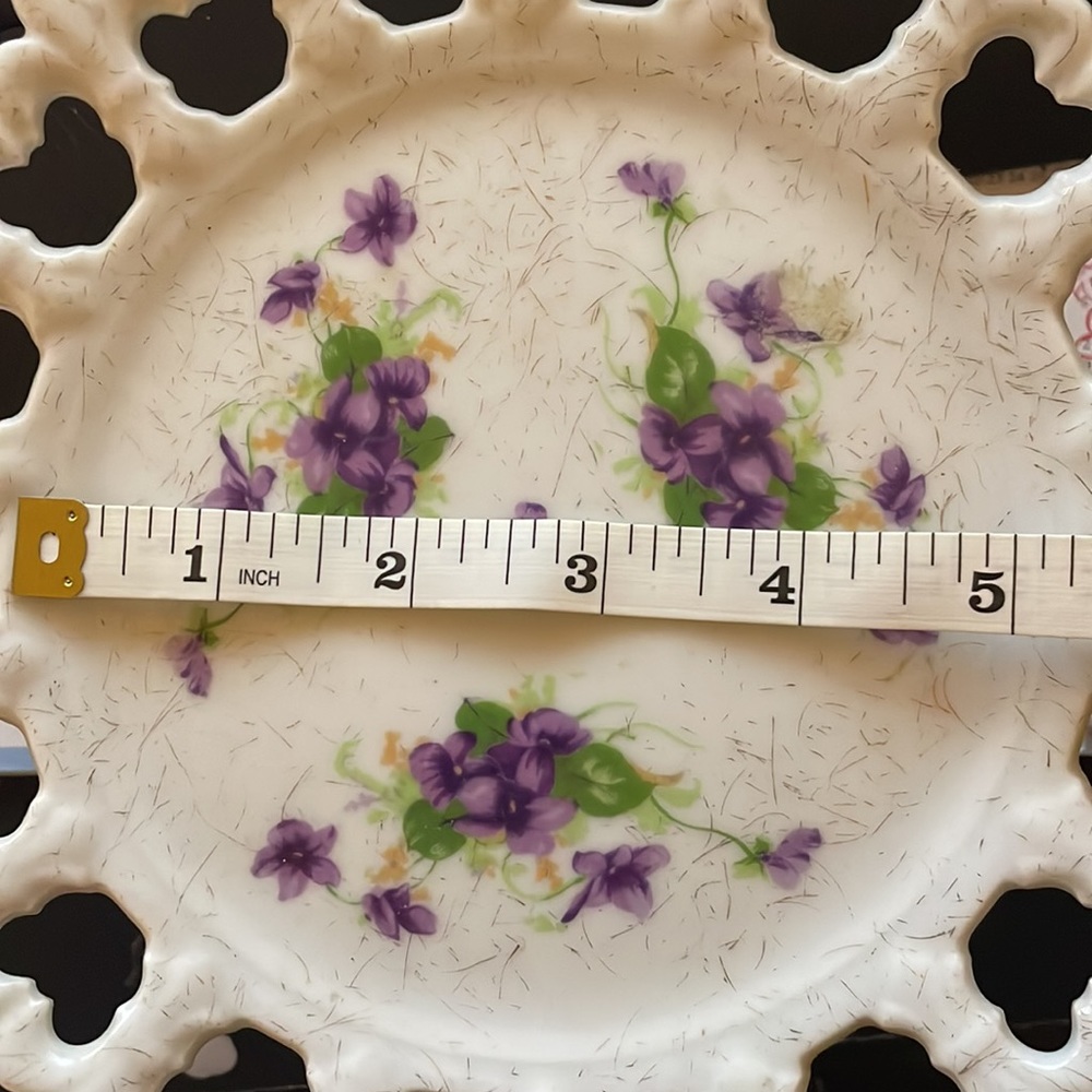 Norcrest Sweet Violet small one tier cake stand - Picture 8 of 8